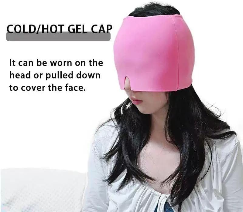 Migraine Pain Relief and Cold Treatment Cap, Ice Cap, Ice Bag Mask for Headache, Sinus, Tension and Stress Relief - Image 4
