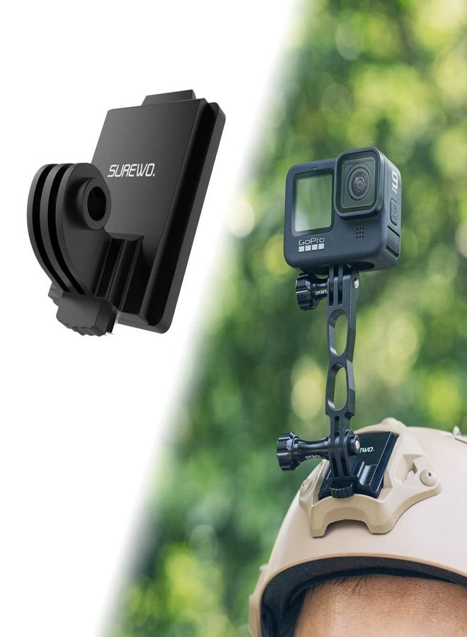 SUREWO Aluminum NVG Mount Compatible with GoPro Hero 13/12/11/10/9/8/7/6/5 Black, Tactical Helmet NVG Mount Compatible with DJI Osmo Action 5 pro/4/3/2,Insta360 ONE R/Crosstour and Most Action Cameras - Image 3