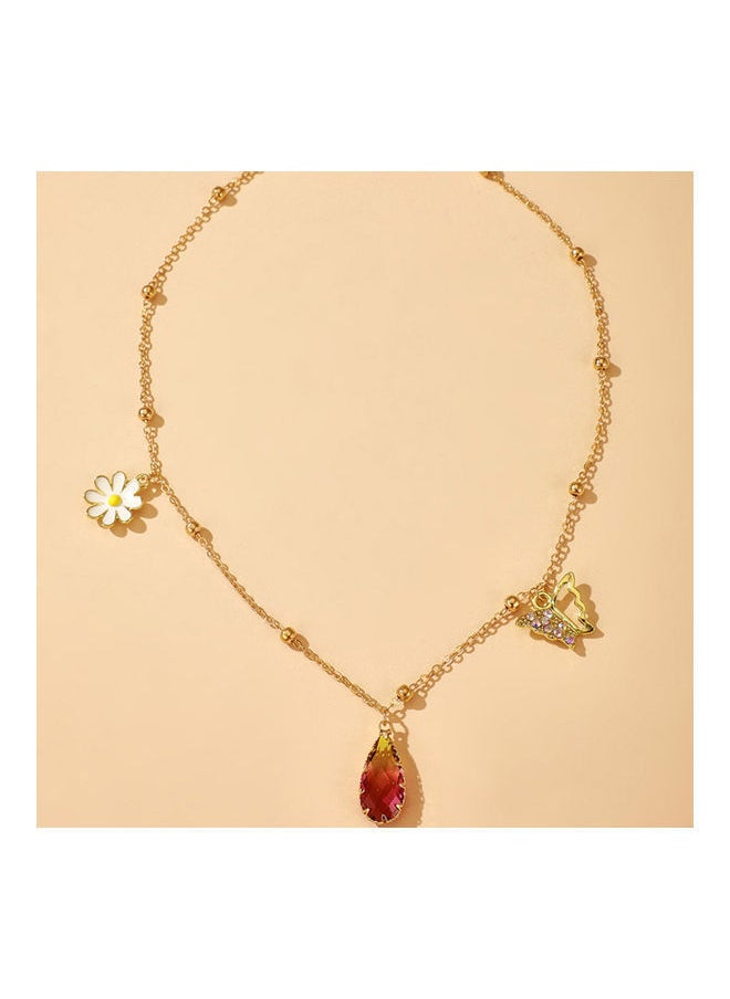 NIBEMINENT - Marguerite Butterfly Pendant Clavicle Necklace - Image 1