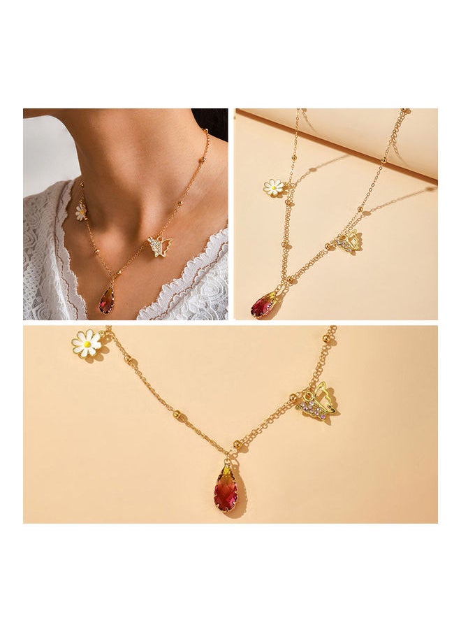 NIBEMINENT - Marguerite Butterfly Pendant Clavicle Necklace - Image 1