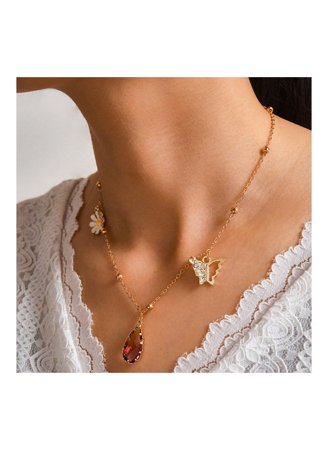 NIBEMINENT - Marguerite Butterfly Pendant Clavicle Necklace - Image 1