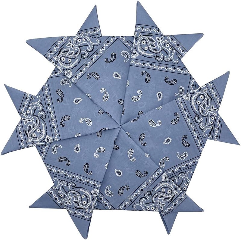 HankieWorld Store Bandanas 3 pack 6 pack 12 pack 22 inch Cotton Paisley Kerchiefs for Men and Women - Image 1