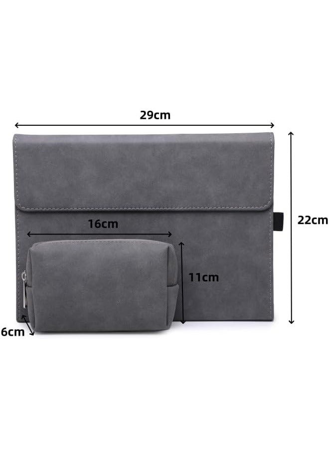 Case Compatible with Microsoft Surface Pro 11 (2024) 13-inch Tablet, All-in-One PU Protective Case Rugged Cover with Power Pack for Surface Pro 11 - Image 2