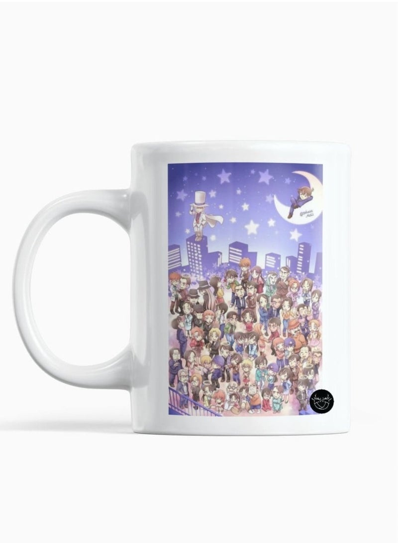 Phone Planet White mug printed with Detective Conan design