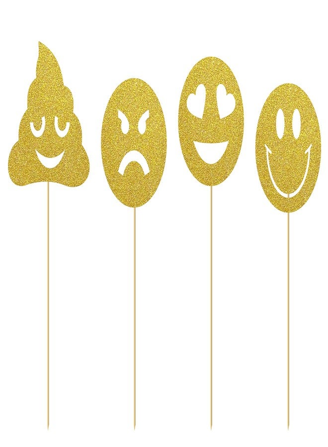SVM CRAFT® Smiley cup cake topper -kids birthday, friend birthday cup cake topper (Pack of 20) - Image 1