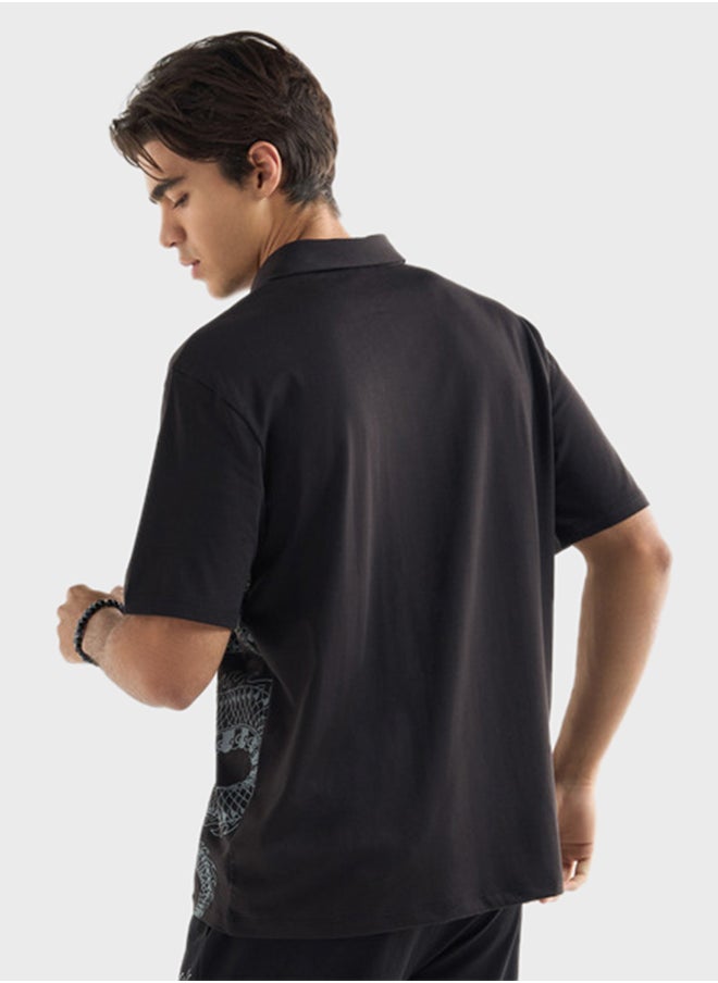 FAV Logo Detailed Short Sleeve Polo Shirt  - Image 2