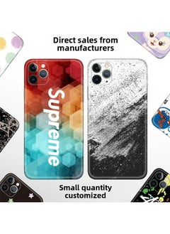 Applicable To 16 Apple 11XSMa Color Film 678SE Second Generation 12 Back 13 Full Package 14 Protection 15 Film Paste-Color:Customized Remark Pattern (minimum Of 20 Pictures Per Picture)*20 Pictures-Size:Apple 16 Pro (bare Chip)