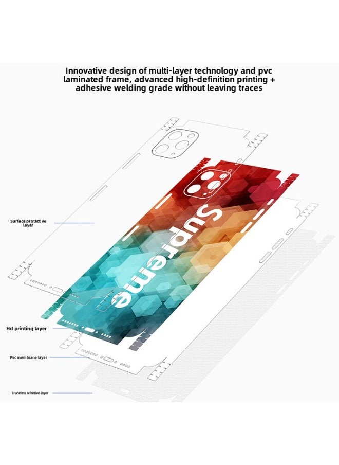Generic - Applicable To 16 Apple 11XSMa Color Film 678SE Second Generation 12 Back 13 Full Package 14 Protection 15 Film Paste-Color:Customized Remark Pattern (minimum Of 20 Pictures Per Picture)*20 Pictures-Size:Apple 16 Pro (bare Chip) - Image 1