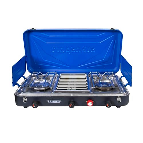 Stansport موقد غاز بروبان ستانسبورت ذو الشعلتين مع شواية (212-600-50) - Image 1
