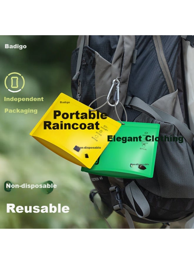 Badigao Disposable Raincoat Poncho Thickened Adult Portable Raincoat Outdoor Riding Climbing Hiking Raincoat Long Hooded - Image 5