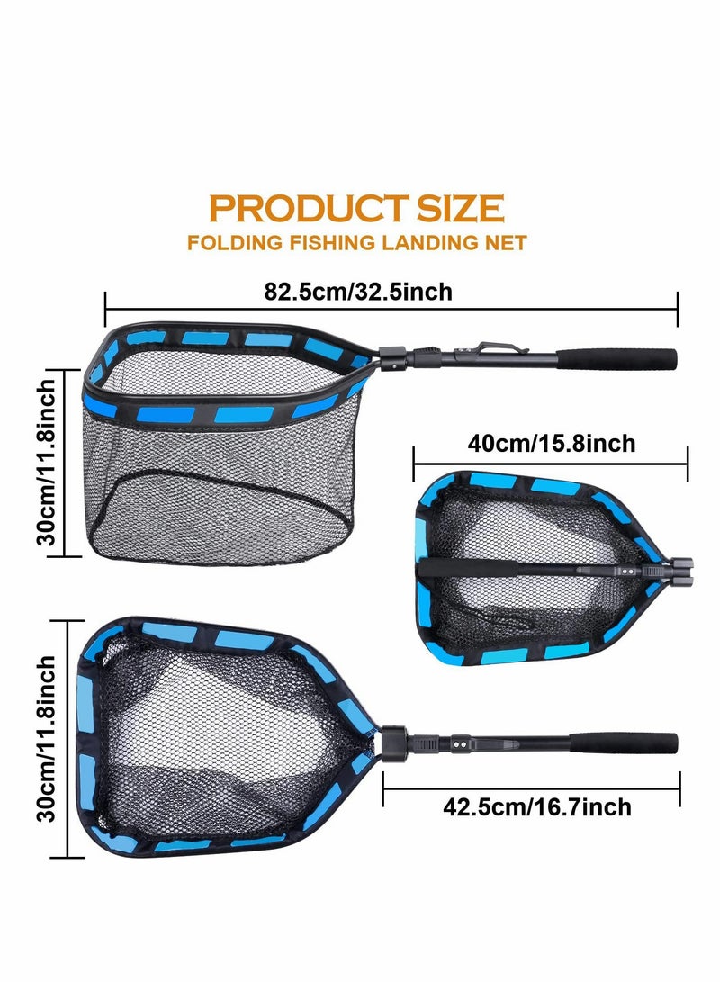 Compact and Foldable Rubber Coated Fishing Net for Easy Catch and Release Ideal for Steelhead Salmon Trout and Bass Fishing - Image 4