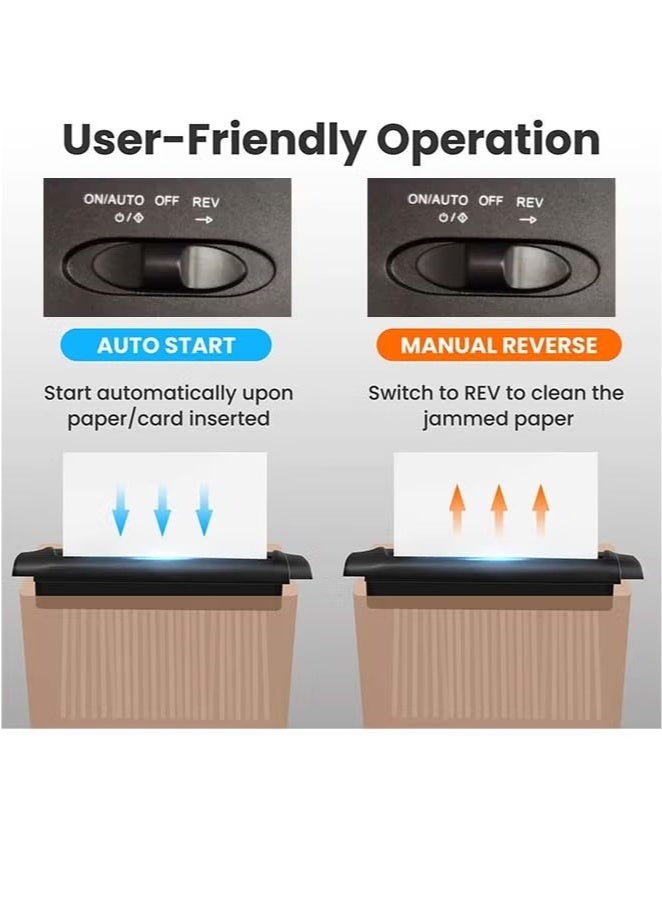 Sakulight تمزيق    آلة تقطيع الورق بدون سلة، آلة تقطيع الورق ذات 5 أوراق للاستخدام المنزلي - Image 3