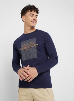 Seventy Five Basics Graphic Long Sleeve T-Shirt  - Image 1