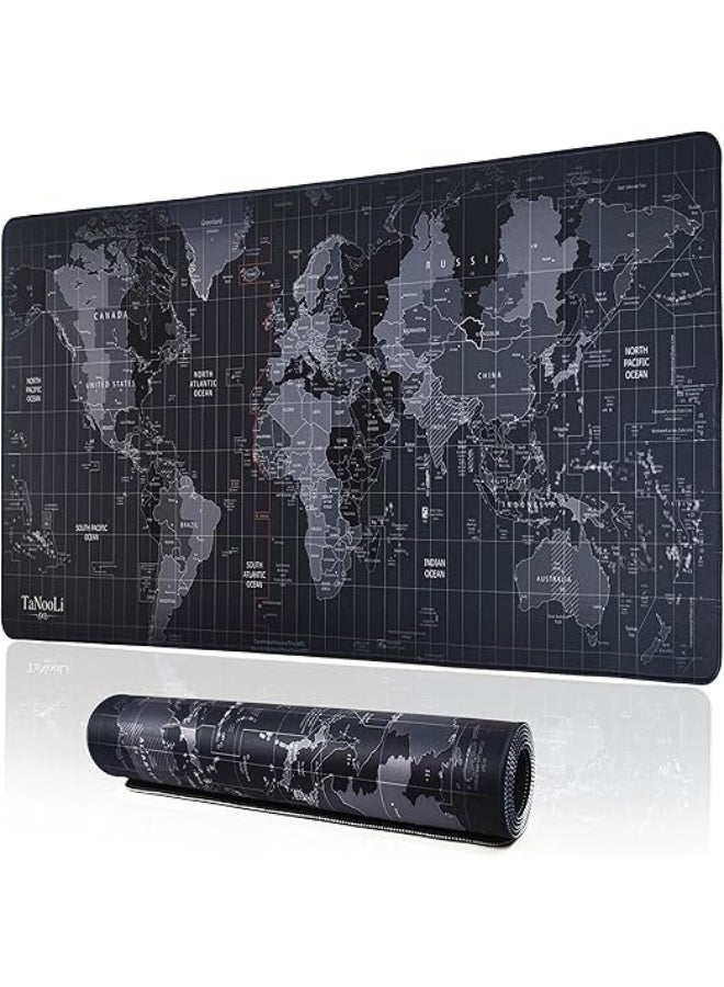 ماوس باد ألعاب كبيرة XL (70×30 سم) - قاعدة مكتب بتصميم خريطة، مقاومة للماء، وسطح ناعم للمحترفين - Image 2