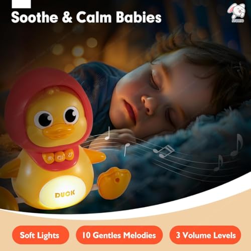 Storio Crawling Duck Musical Toy for Babies & Toddlers | Educational Sound Toy with Lights & Music | Walking Mother Duck with 2 Ducklings | Encourages Crawling, Early Learning, Sensory Play - Image 4