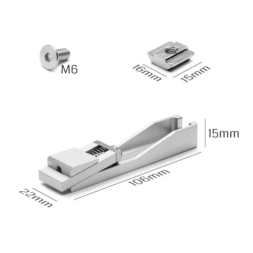 Genmitsu Upgrade CNC Router Vise Clamp for Large Woodworking & Metalworking Project, Low Profile Aluminum Toe Clamp, Size 4.2" x 0.9" x 0.6" (106mm x 22mm x 15mm), 4PCS - Image 2