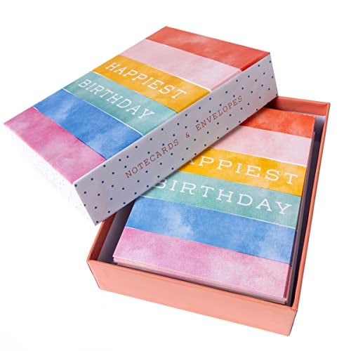 Graphique Birthday Assorted Cards | Pack of 20 Blank Cards with Envelopes | Family and Friends | 4 Assorted Designs with Holographic Foil Accents | Boxed Set for Personalized Notes | 4.25" x 6" - Image 3