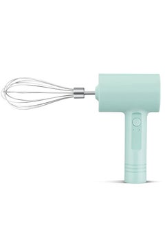 Generic portable electric egg  beater cordless handheld mixer, 3-speed adjustable lightweight USB rechargeable hand Mixer stainless steel egg whisk with double egg sticks for kitchen baking and ooking green  - Image 1
