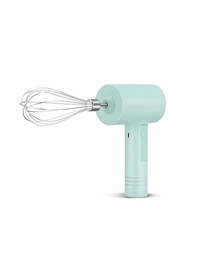 Generic - portable electric egg  beater cordless handheld mixer, 3-speed adjustable lightweight USB rechargeable hand Mixer stainless steel egg whisk with double egg sticks for kitchen baking and ooking green - Image 1