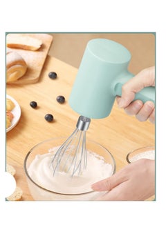 Generic portable electric egg  beater cordless handheld mixer, 3-speed adjustable lightweight USB rechargeable hand Mixer stainless steel egg whisk with double egg sticks for kitchen baking and ooking green  - Image 4