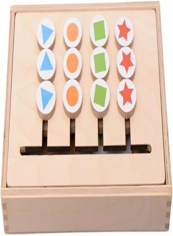 accessories shop Wooden Creative Educational 3D Puzzle Box With Moving Parts And Challenge Cards It Works To Develop Concentration And Creativity Skills For Kids - Multi Color