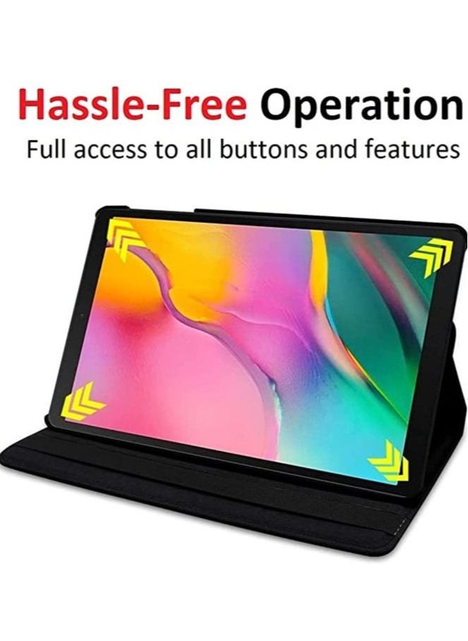 ELTRAZONE - Samsung Galaxy Tab A7 10.4 2020 Case - 360 Degree Rotating Stand [Auto Sleep/Wake] Folio Leather Smart Cover Case for Samsung Tab A7 10.4 2020 Tablet [SM-T500/T505/T505N/T507](Black) - Image 1