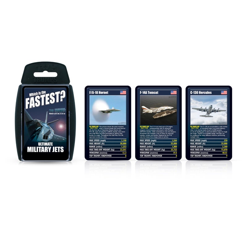 Top Trumps Card Game Ultimate Military Jets Family Games for Kids and Adults Learning Games Kids Card Games for 2 Players and More Kid War Games Card Wars for 6 Plus Kids - Image 3