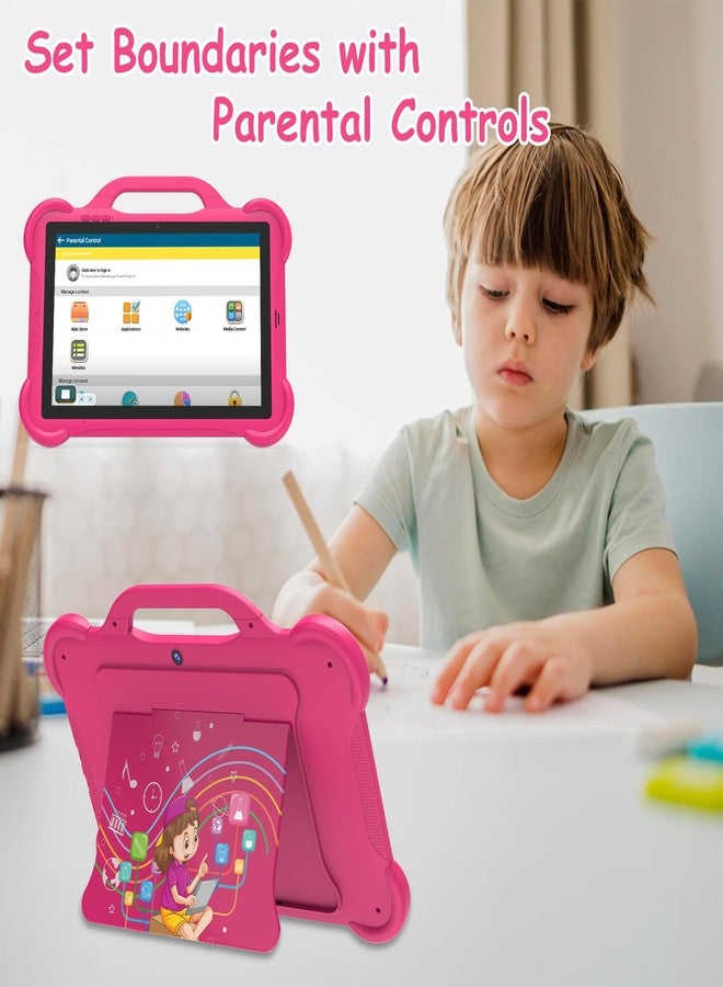 PEICHENG Kids Tablet, Android 14.0 10" Tablets for Kids, Parental Control Toddler Tablet with case Included 2+8MP Dual Camera, HD Screen, Pre-Installed Kids APPs (1PCS, Pink) - Image 5