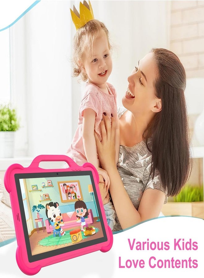 PEICHENG Kids Tablet, Android 14.0 10" Tablets for Kids, Parental Control Toddler Tablet with case Included 2+8MP Dual Camera, HD Screen, Pre-Installed Kids APPs (1PCS, Pink) - Image 2