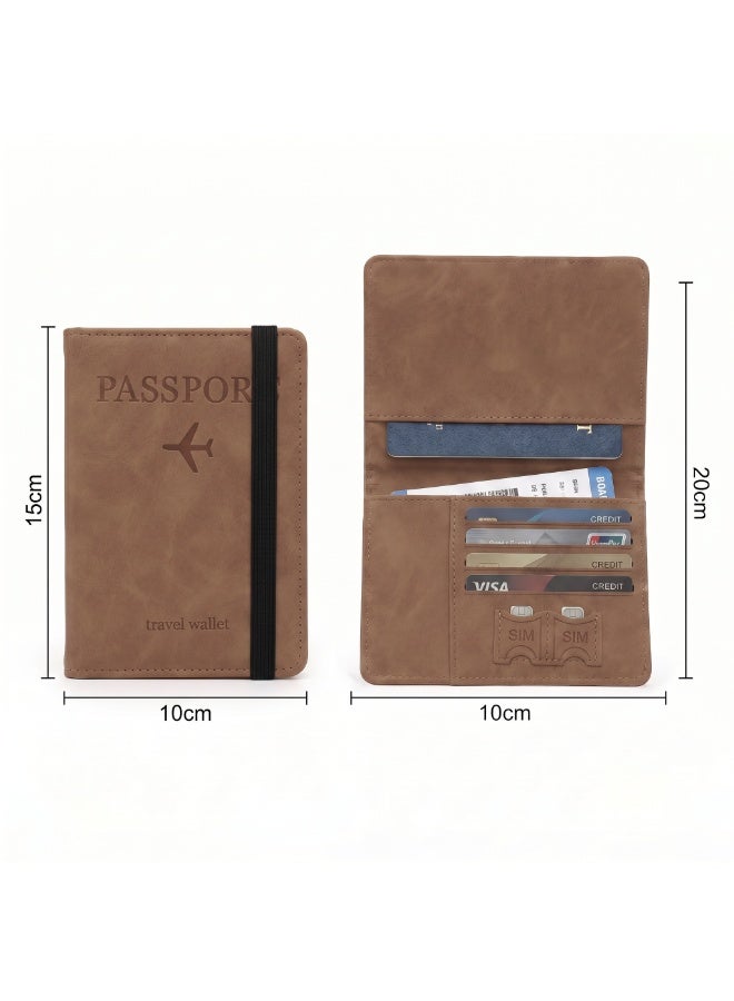 Premium Travel Wallet & Passport Holder with Elastic Band | Water-Resistant Organizer with 4 Card Slots & 2 SIM Pockets - Image 4