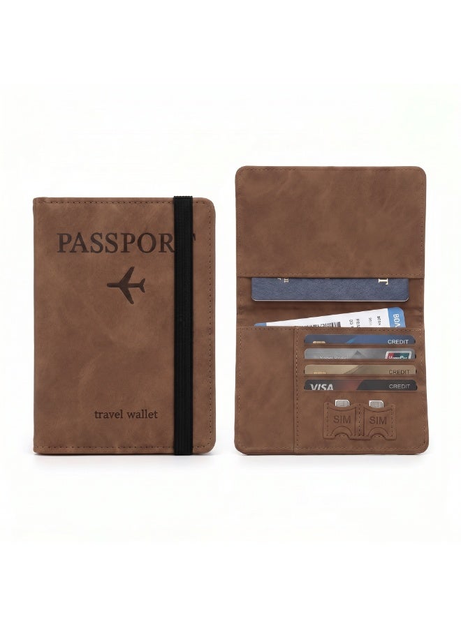Premium Travel Wallet & Passport Holder with Elastic Band | Water-Resistant Organizer with 4 Card Slots & 2 SIM Pockets - Image 1