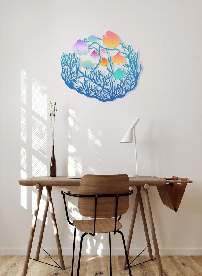 RESACO Metal Fish Wall Decor Nautical Coral Room Art Underwater Scene Design for Coastal Themed Interiors Beach House Nautical Decor - Image 3