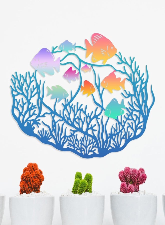 RESACO Metal Fish Wall Decor Nautical Coral Room Art Underwater Scene Design for Coastal Themed Interiors Beach House Nautical Decor - Image 1