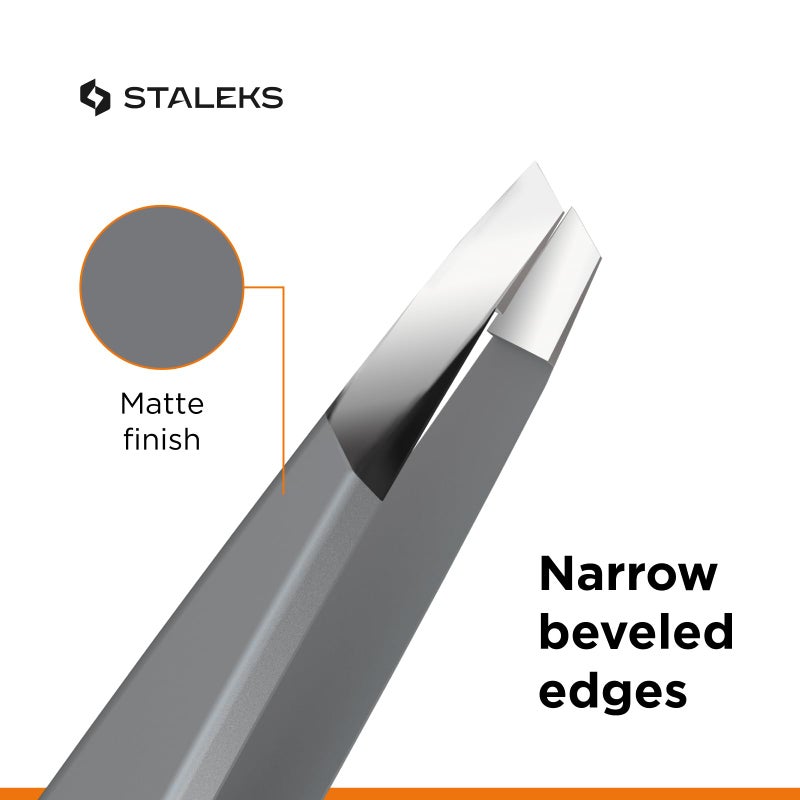 Staleks Pro Eyebrows Tweezers for Women - Bevel Tip Precise Tweezers for Eyebrow Shaping and Ingrown Hair Removal: Stainless Steel Tool for Professionals Type 4 TE-10/4 - Image 5