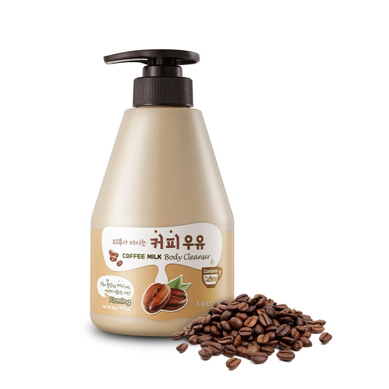 Kwailnara غسول الجسم بالحليب والقهوة من ويلكوس كوايلنارا - غسول جسم كوري مع مستخلص القهوة لبشرة نشطة 560 جرام / 19.75 أونصة - Image 1