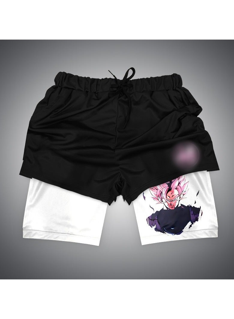 KUYING New Dragon Ball Printed Casual Loose Beach Pants  - Image 1