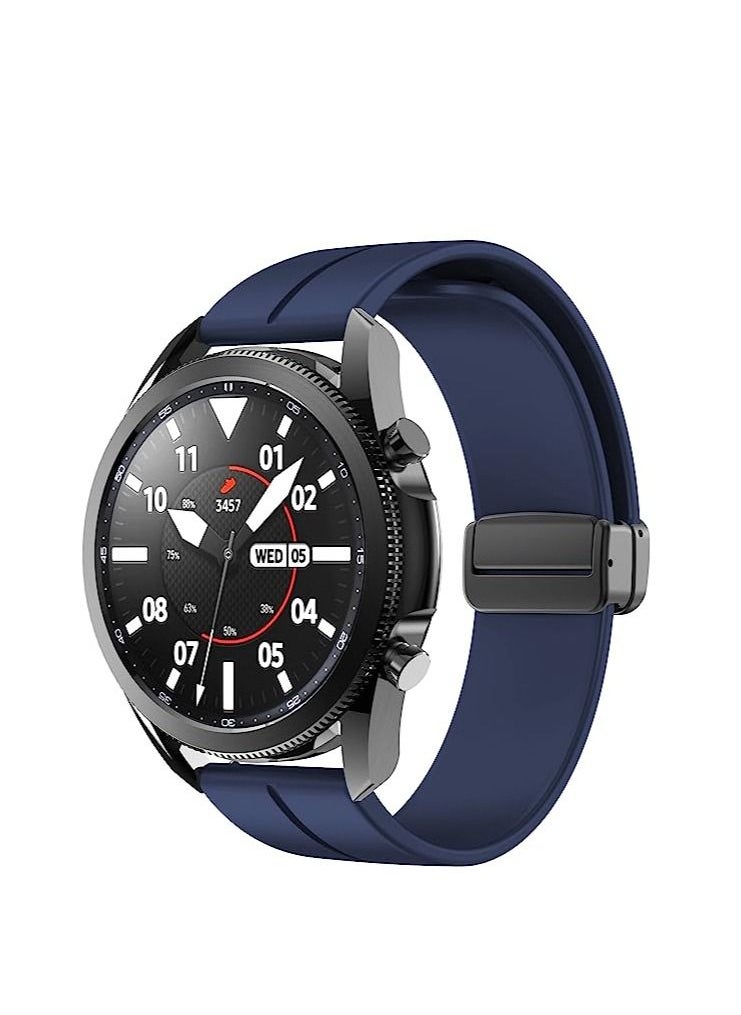 20mm Silicone Strap With Magnetic Folding Buckle  For Oraimo OSW16- Smart Watch Blue