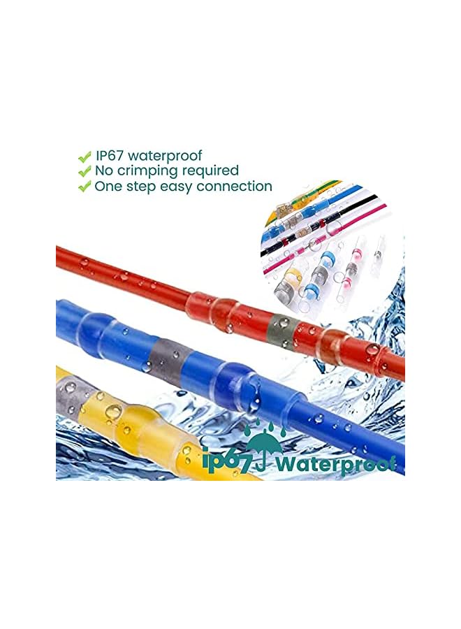 The Bros 120 PCS Solder Seal Wire Connectors, Heat Shrink Butt Connectors, Waterproof and Insulated Electrical Wire Terminals, Butt Splice - Image 2
