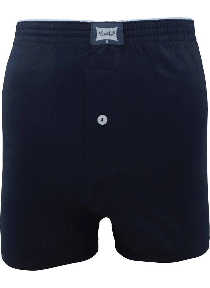 Tutku Combed Plain Boxer 117 6 Pack | Navy blue