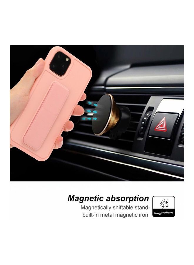 Protective Back Cover With Finger Grip Stand For iPhone 13 Pro Max Pink - Image 4