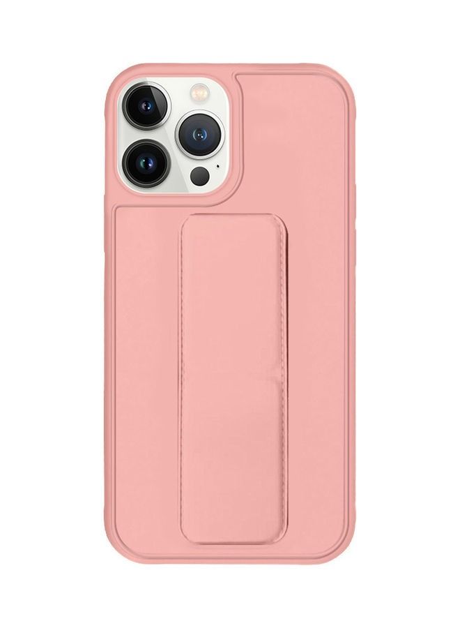 Protective Back Cover With Finger Grip Stand For iPhone 13 Pro Max Pink - Image 1
