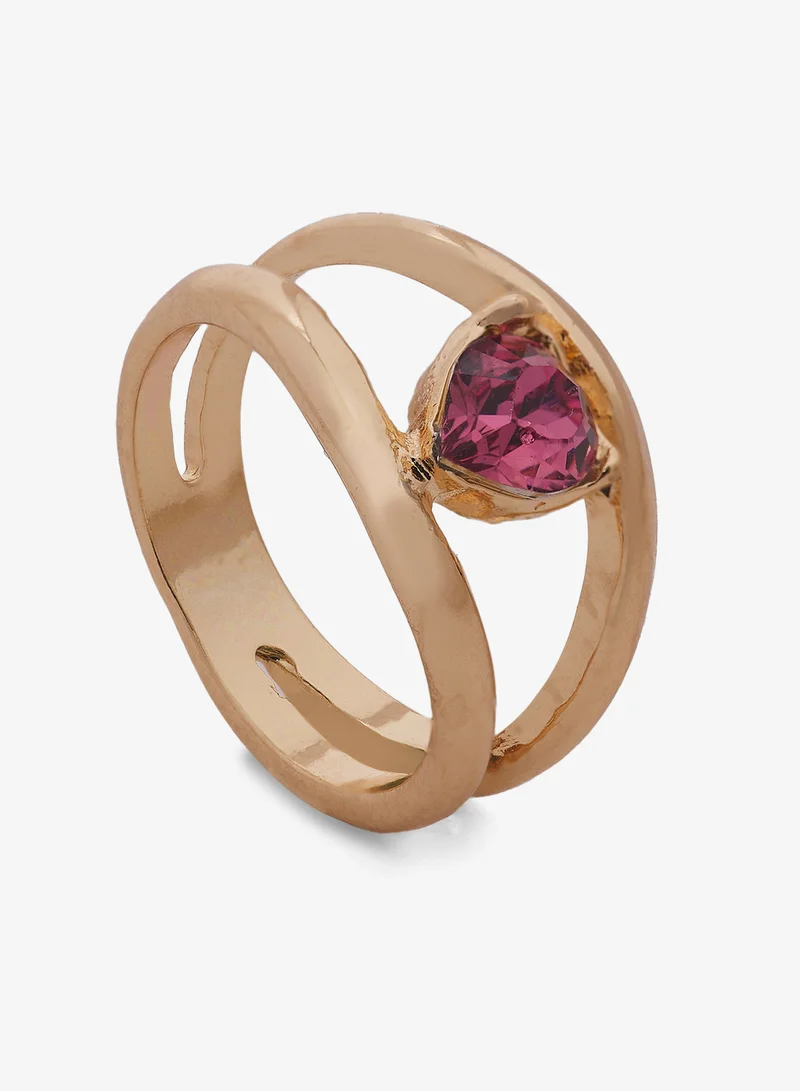 ايلا ليمتد اديشن Chunky Jewel Embellished Gold Detail Ring