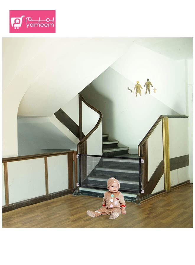 بوابة أمان شبكية قابلة للسحب للحيوانات الأليفة والرضع من أجل مداخل السلالم الداخلية والخارجية - Image 3