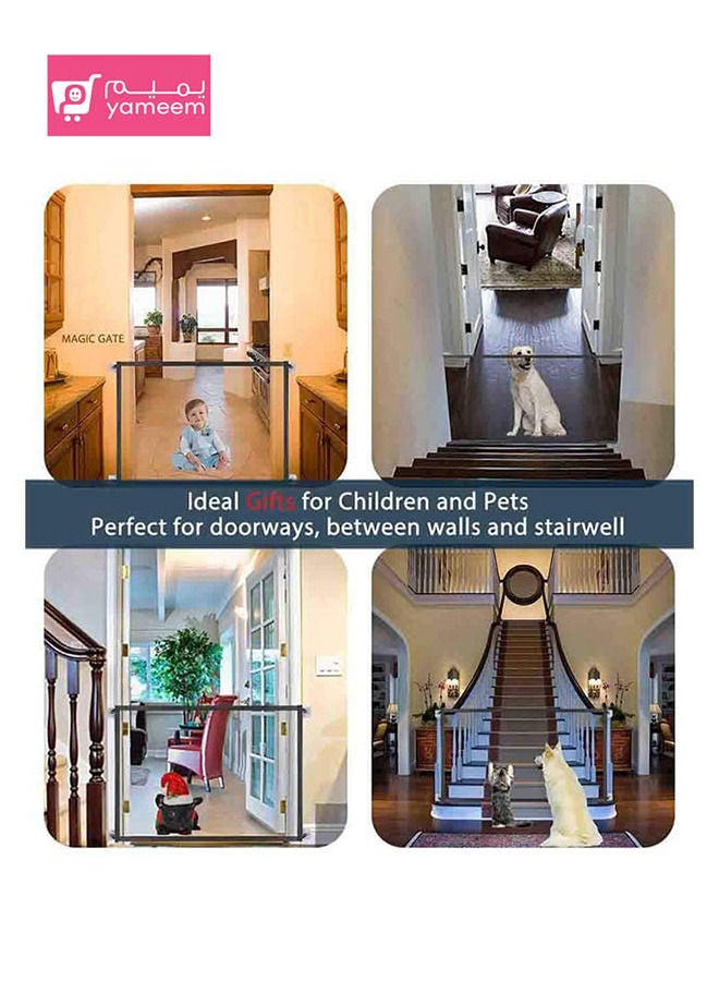 بوابة أمان شبكية قابلة للسحب للحيوانات الأليفة والرضع من أجل مداخل السلالم الداخلية والخارجية - Image 5