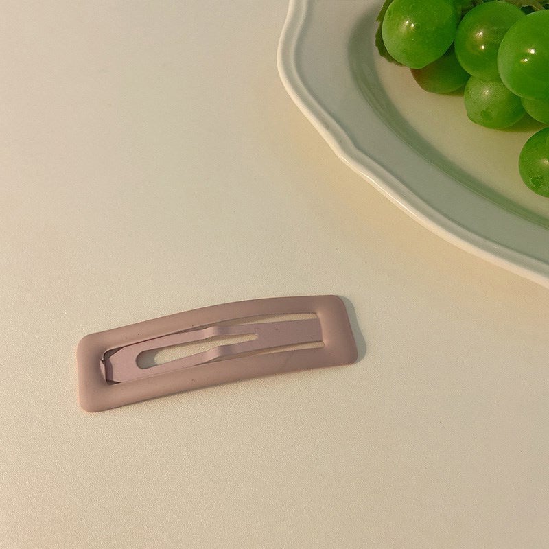 Generic Matte Hair Clips for Women Basic Accessories Lotus Root Powder Base Frosted Hairpin 