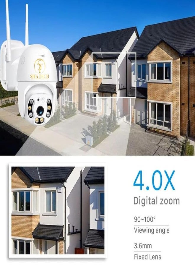 SIFA TECH UltraXR 2MP Outdoor Smart WiFi Wireless IP CCTV Security Camera | HD Night Vision | 2-Way Audio | Motion Track | Cruise Mode | Support 128 GB Micro SD Card Slot - Image 3