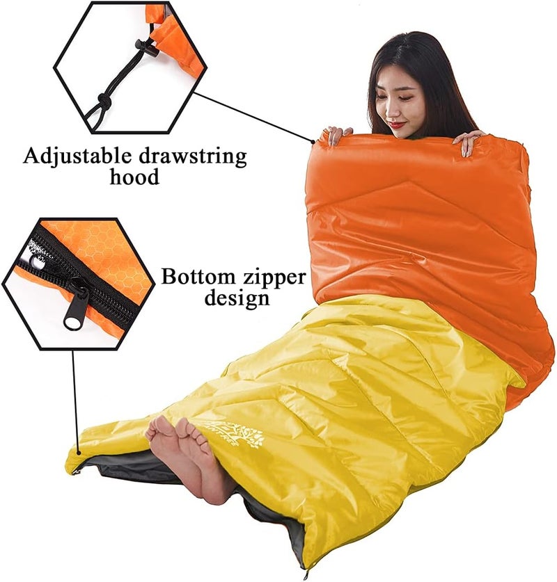 Flantree Sleeping Bag 4 Seasons Adults & Kids for Camping Hiking Trips Warm Cool Weather,Lightweight and Waterproof with Compression Bag,Indoors Outdoors Activities - Image 5