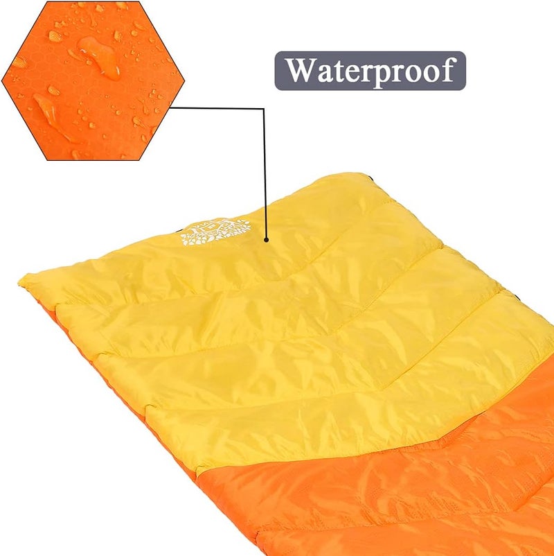 Flantree Sleeping Bag 4 Seasons Adults & Kids for Camping Hiking Trips Warm Cool Weather,Lightweight and Waterproof with Compression Bag,Indoors Outdoors Activities - Image 4