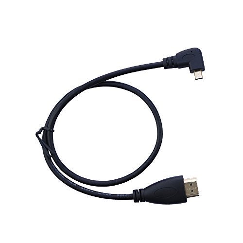 Seadream Angled Micro HDMI to HDMI Cable 1.64FT 90 Degree Left Angle Micro HDMI Male to HDMI Male Cable Connector(1pcs Left Angled) - Image 1