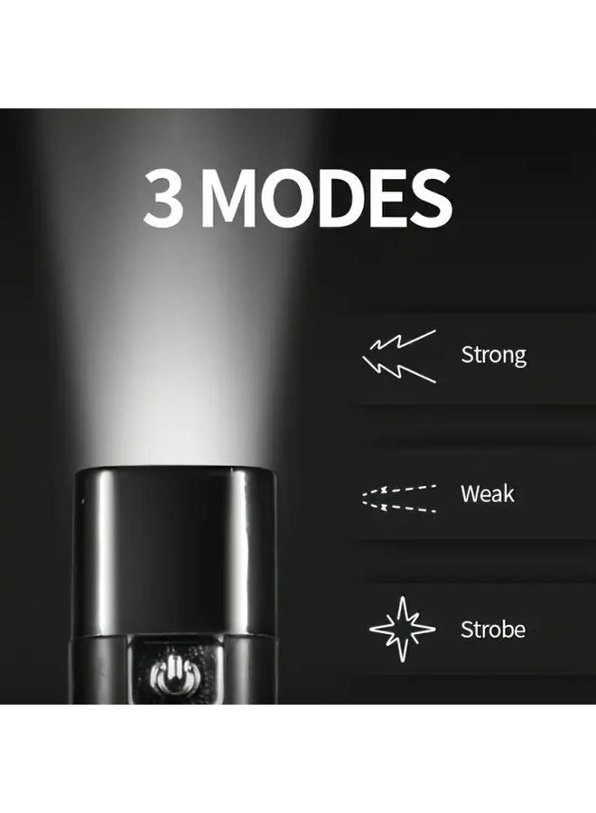 Smiling Shark 617A White Portable LED Flashlight Super Bright Rechargeable Power Bank - Image 4